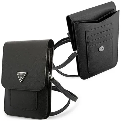 Produktbild von Guess Handtasche Guwbsatmbk Schwarz/Schwarz Saffiano Dreieck