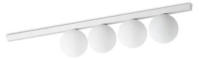 Produktbild von Zeitgenössische Deckenleuchte Binomio Metall Weiß 4 Lichter G9 4W 3000K Ip20