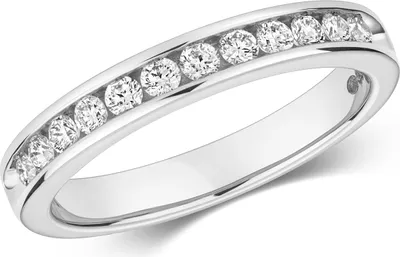 Produktbild von Funkelndes Feuer 9 Karat (375) Weißgold Halb Eternity Damen - Diamant Ring Brillant-Schliff 0.33 Karat H - I1, 58 (18.5); TRS319289KWRSQ