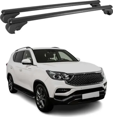 Image de Barres de toit Transversales pour Ssangyong Rexton Y400 2017-2021 Alu Argent