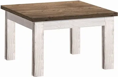 Produktbild von Couchtisch teilmassiv Farbe: Altweiß 49x80x80 cm Wohnzimmermöbel Wohnzimmereinrichtung
