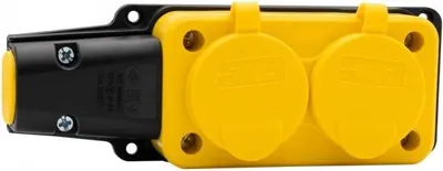 Immagine prodotto di Presa multipla in gomma, presa multipla 2x230 V 16 A IP54 gialla