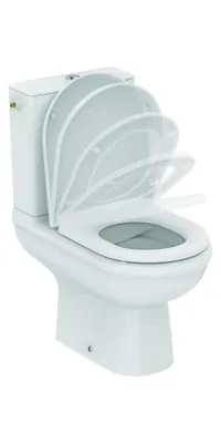 Obrázek produktu pro Ideal STANDARD kombinované WC bez splachovacího kruhu Exacto bílé se splachovací nádržkou a WC sedátkem bílé R006901