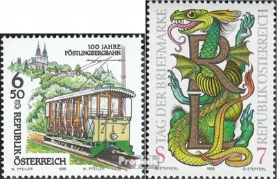 Produktbild von Briefmarken Österreich 1998 Mi 2259,2260 (kompl.Ausg.) gestempelt Eisenbahnen