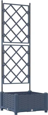 Immagine prodotto di vidaXL Vaso da giardino grigio, 40 x 40 x 125,5 cm, in PP