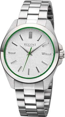 Regent 11150785 Herren-Armbanduhr Quarz Stahl/Silberfarben 1