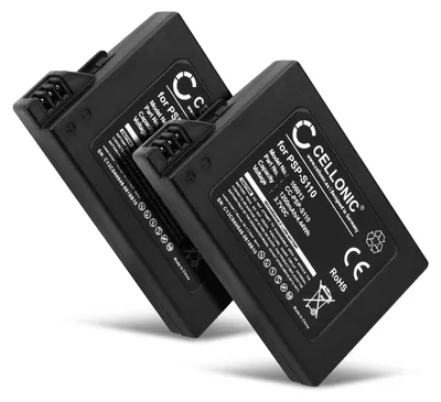 Immagine prodotto di CELLONIC 2x Batteria per Consolle giochi Compatibile con Sony PSP Slim & Lite 2, PSP Slim & Lite 3, PSP-S110 – (1200mAh, 3.7V)
