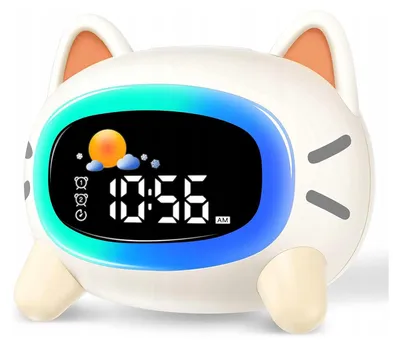 Image de Réveil coloré, lampe de nuit LED RGB pour enfants, chat