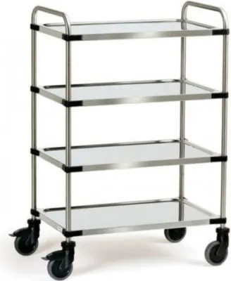 Produktbild von Fetra Edelstahlwagen Servierwagen 1.000 x 600 mm 120 kg, 2 Böden