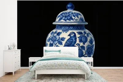 Produktbild von Delft-Blumen-Wandtapete - Breite 350 cm x Höhe 260 cm