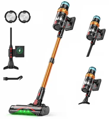 Akku-Staubsauger, 58 kPa, 680 W, 70 min, LED-Touchscreen, 4 Modi