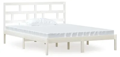 Immagine prodotto di vidaXL Letto in legno massiccio bianco 150x200 cm