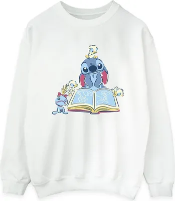 Produktbild von Disney - "Reading Reading A Book" Sweatshirt für Damen BI22698 (M) (Weiß)