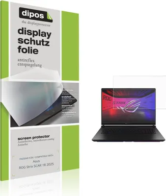 Produktbild von 2x Schutzfolie für Asus ROG Strix SCAR 18 2025 matt Displayschutzfolie Folie Display Schutz dipos