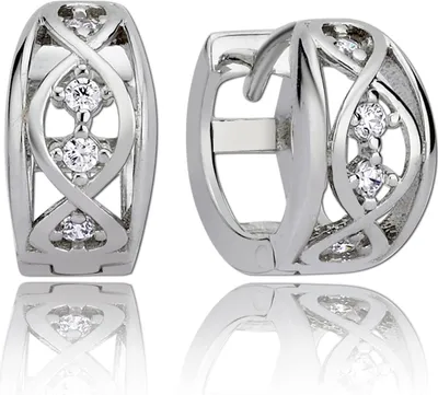 Produktbild von Balia Damen Silber 925 1,3cm weiß, silber Ohrschmuck D2BAO0021SW