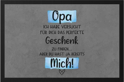 Produktbild von Opa Geschenk Fußmatte  Lustig Geschenkidee Bester Großvater Opi Vatertag