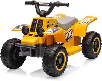 Immagine prodotto di Quad elettrico per bambini, luci a LED, avviamento con un solo pulsante, giallo