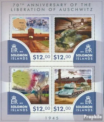 Produktbild von Briefmarken Salomoninseln 2015 Mi 3352-3355 Kleinbogen (kompl. Ausg.) postfrisch Befreiung von Auschwitz
