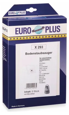 Produktbild von EURO PLUS Staubsaugerbeutel X293, 5 Stück