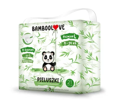 Produktbild von Bamboolove Wegwerfwindeln mit Bambusfaser Größe L (9-14 kg), 21 Stück