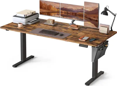 Obrázok produktu pre Elektrický písací stôl s nastaviteľnou výškou, hnedý, 180 x 80 x (72-120) cm