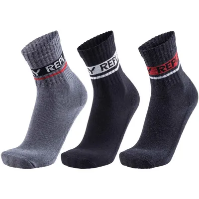 Produktbild von Replay C100634 | Tennis Socks (3 Pair Card wrap) 35/38 bis 43/46 - Farbe: Dark Grey Melange/Black/Grey Melange - Größe: 43/46
