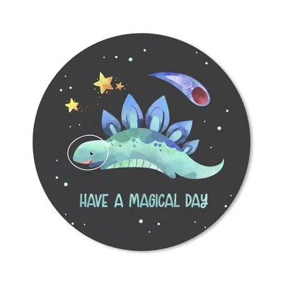 Produktbild von MuchoWow® Mauspad Mousepad Sprichwörter - Raum - 'Einen zauberhaften Tag haben' - Zitate - Kinder - Jungen - Mädchen - Kinder 20x20 cm - Mousepads - Maus Mat - Pad - Mausunterlage - Schreibtischmatte