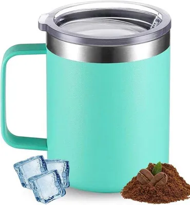 Produktbild von Isolerter Reismok aus Metall mit Griff und Deckel, 360 ml, doppelwandig, für heiße und kalte Getränke
