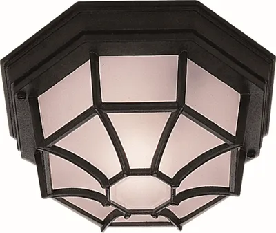 Produktbild von Deckenleuchte außen Rustikal IP54 B: 27 cm Aluminium Glas Schwarz E27 Außenleuchte Deckenlampe Veranda Eingang