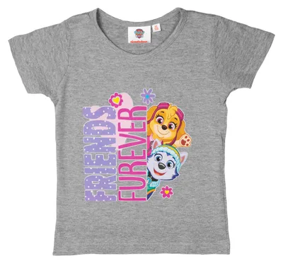 Produktbild von Paw Patrol T-Shirt für Mädchen Skye & Everest - Friends forever Oberteil kurzärmlig Grau 98-104
