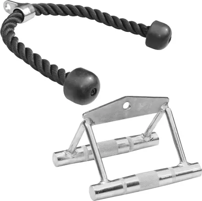 Produktbild von Sporttrend 24 - Seilzug Set Parallelgriff breit + Trizeps Seil