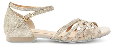 Produktbild von Dancing Queens Joy Tanzschuhe Glitter Mikrofaser - Absatz 1.0 cm flat & Wildleder-Sohle