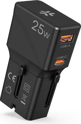 Immagine prodotto di Celly Caricabatterie da viaggio universale USB-A+C 25 W