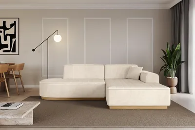 Produktbild von ALTDECOR Ecksofa in L-Form IREA-L1-v2 232x165x80 cm Beige Corner Sofa Eckcouch Couch Wohnlandschaft Cauchsofa