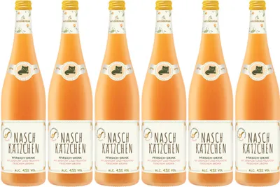 Produktbild von Naschkätzchen Pfirsich mit Joghurt und fruchtigem Aroma 750ml 6er Pack