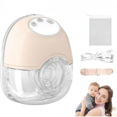 Produktbild von Tragbare Milchpumpe Freihaendige, 4 Modi, 12 Saugstufen, Elektrische Milchpumpe zum Stillen, Geraeuscharm, Integrierter Akku mit 180 ml Milchsammler