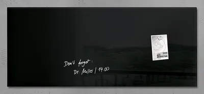 Produktbild von SIGEL GL240 Glas-Whiteboard / große Glasmagnettafel Artverum, 55x130 cm, schwarz