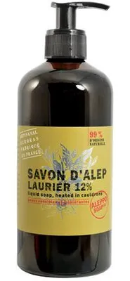 Produktbild von Aleppo Soap Co Aleppo-Seife 12 % Lorbeer mit Pumpe (500 ml)