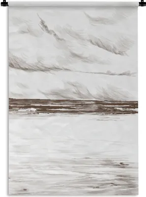 Produktbild von MuchoWow® Wandteppich Wandbehang Meer - Himmel - Strand 90x135 cm Tapisserie Dekoration Wandtuch - Baumwolle - Wandskulptur