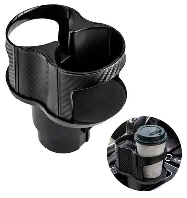 Produktbild von 2 in 1 Auto Getränkehalter, Universell Verstellbar, Für Mittelarmlehne