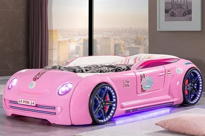 Produktbild von Stilvolles Mädchenbett Designer Autobett Kunststoffbetten