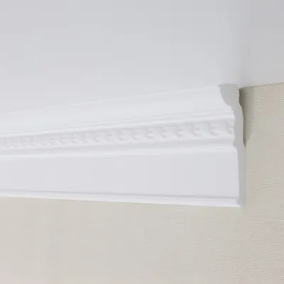 Produktbild von PROVISTON | Stuckleiste | Polystyrol | 34 x 98 x 2000 mm | Weiß | Deckenleiste