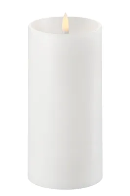 Produktbild von Uyuni Lighting LED Stumpenkerze NORDIC WHITE weiß Ø8x15cm