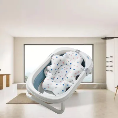 Produktbild von Baby-Badewannenkissen, angepasste Netzunterstützung, schwimmende Matte für Kleinkinder, Neugeborene, Weiß