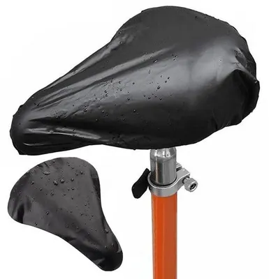 Produktbild von Ibenzoa® Wasserdichter schwarzer Sattelüberzug bis 27×21×10 cm – rutschfest, stoßdämpfend, UV- und erosionsbeständig, mit Zugkordel