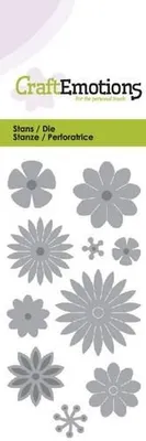 Produktbild von CraftEmotions Stanz- und Prägeschablone - Blumen mix
