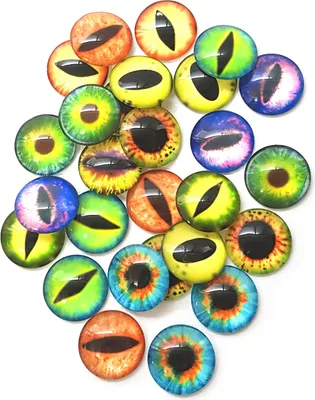 Obrázek produktu pro EDUPLAY 370142 Barevné dračí oči, Ø 2,5 x 0,5 cm cca 10 různých vzorů, různobarevné, 30 kusů (1 sada)