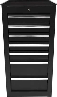 Produktbild von Werkzeugschrank schwarz, schmal, 7 Schubladen