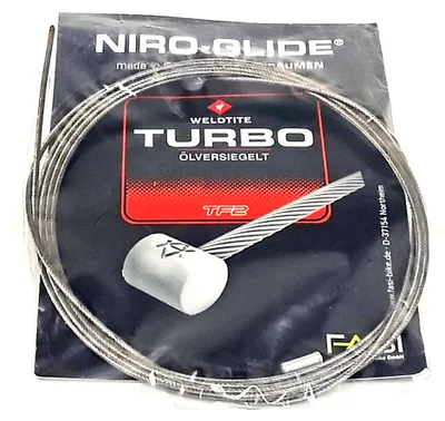 Produktbild von Niro-Glide Turbo Bremszug Edelstahl Ø 1,5 mm Länge 1800 mm Quernippel Walze