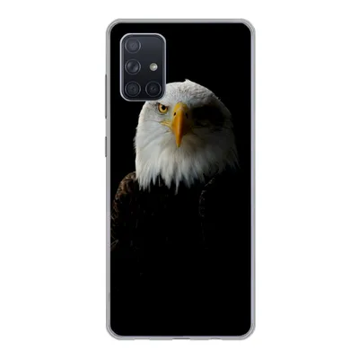 Produktbild von MuchoWow® Handyhülle Schutzhülle Hülle für Samsung Galaxy A51 5G Adler - Vogel - Schwarz Silikon Softcase Handy Hülle - Abbildung